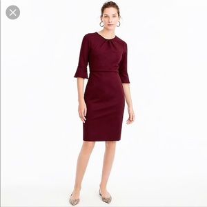 J crew ponte bell sleeve dress size 0